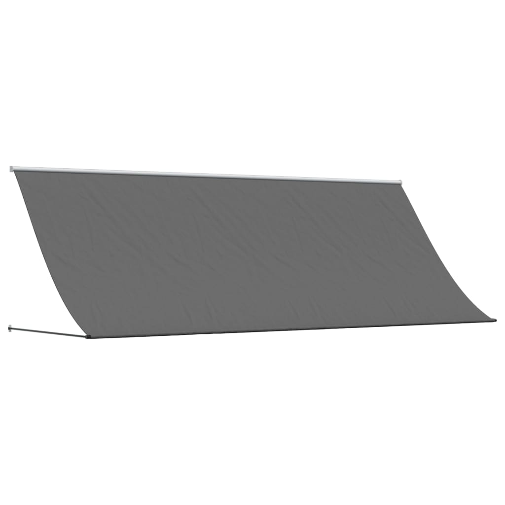 vidaXL Toldo retráctil de tela y acero gris antracita 400x150 cm Protección Rayos UV para Terraza Patio Exterior Jardín