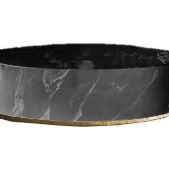 Mesa Centro Hierro 120X120X46,5 Simil Marmol Negro - Fijalo - El mejor complemento para tu hogar.