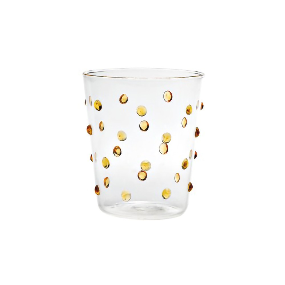Vaso Zafferano para fiesta, color dorado y amarillo, 45 cl, juego de 6 unidades
