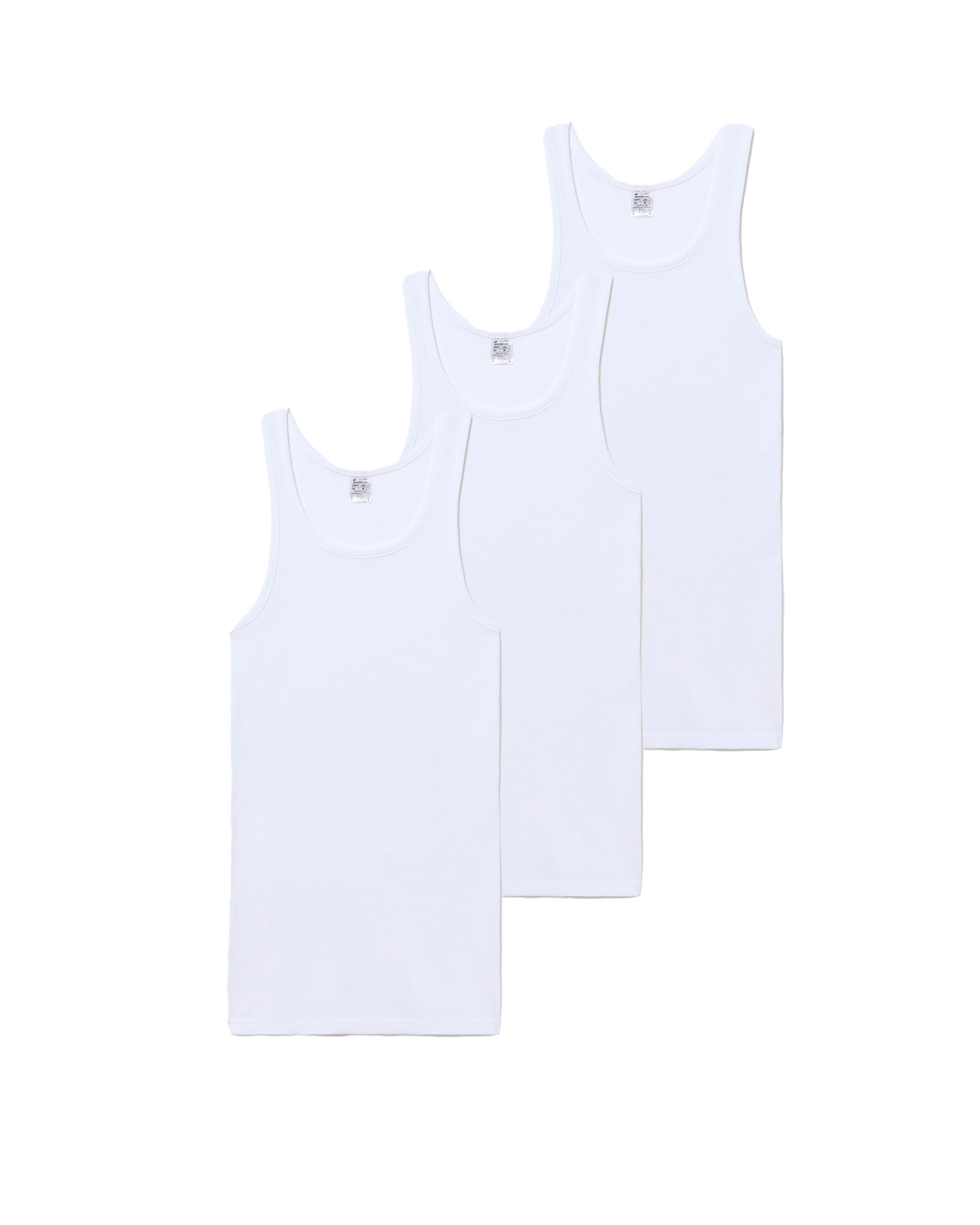 Abanderado Pack de 3 camisetas interiores de hombre en color blanco de tirantes