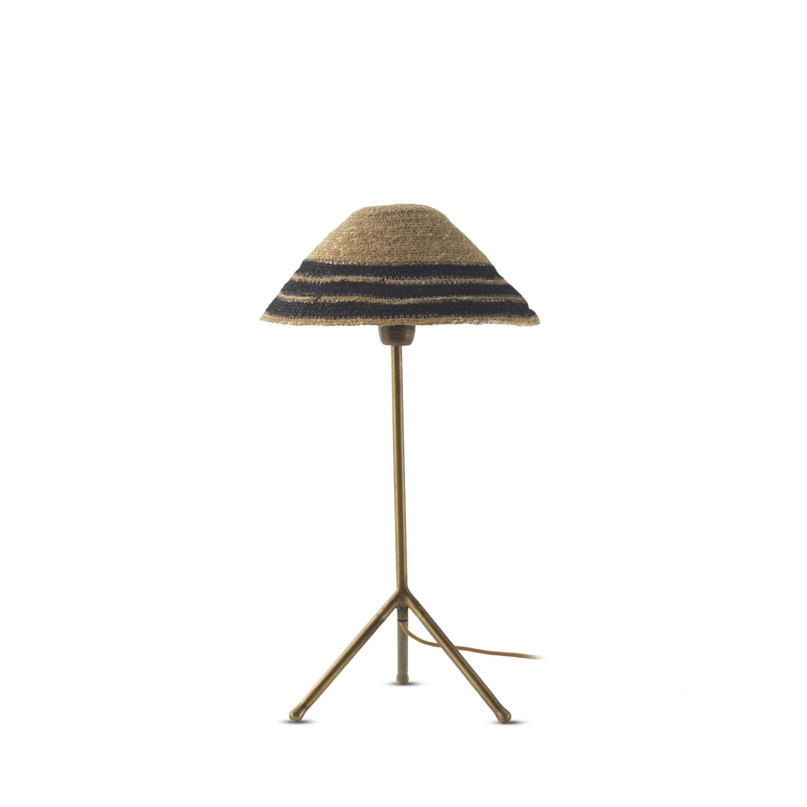 Lámpara De Mesa Con Pantalla De Fibra Natural Trenzada El mejor complemento para tu hogar.