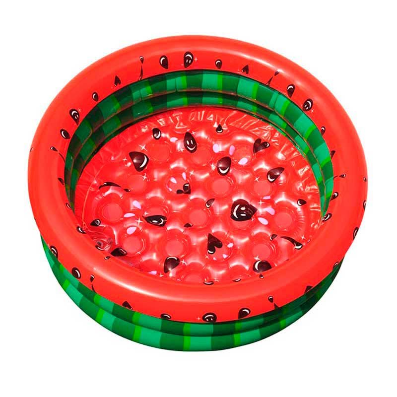 Piscina hinchable infantil Sandía Solmar 100L +2A rojo/verde Ø100x30 cm