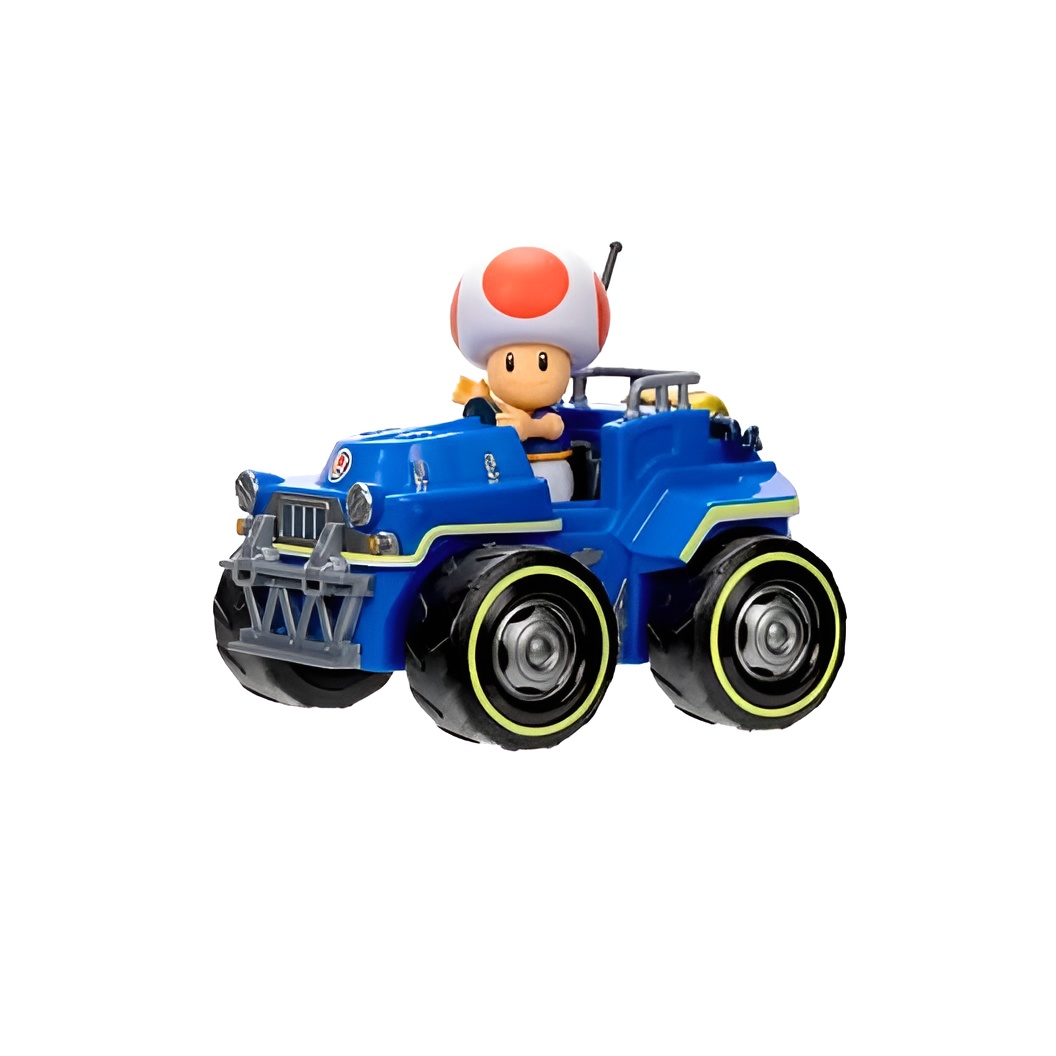 Figura sherwood super mario movie toad with kart