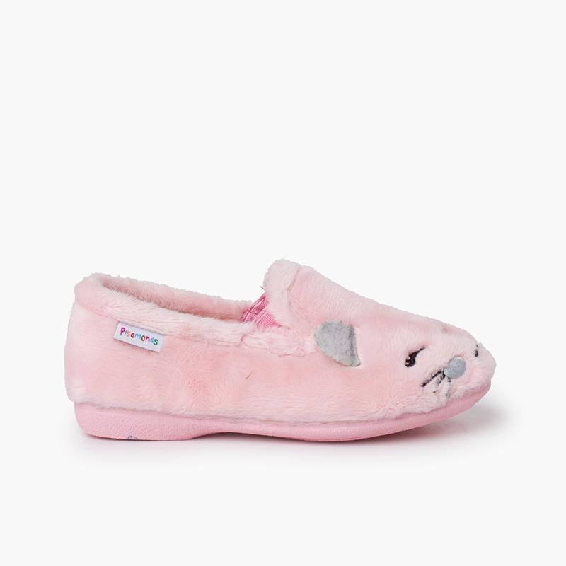 Pisamonas Zapatillas casa pelo suave gatito