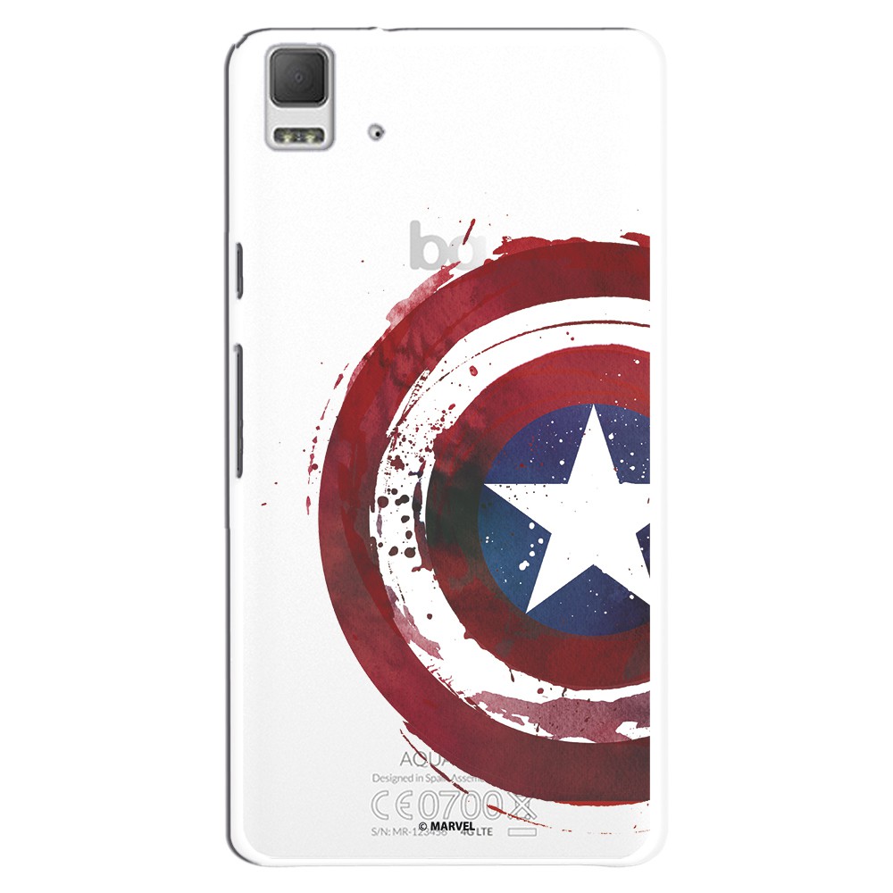 Funda Para Realme C55 Oficial De Marvel Capitán América Escudo Transparente  - Marvel