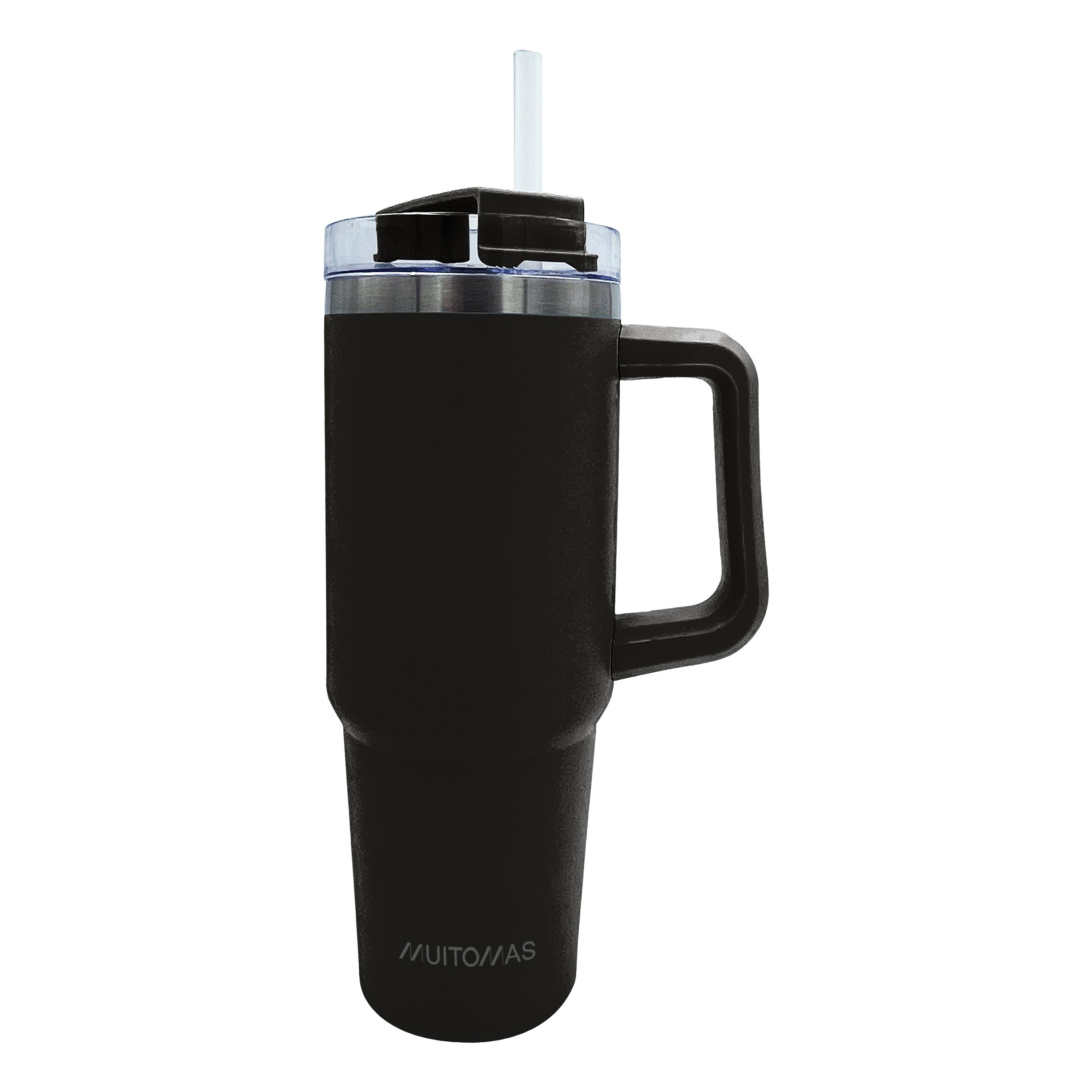 Muitomas TRAVELMUG900BK taza de viaje 900 ml Negro Acero inoxidable
