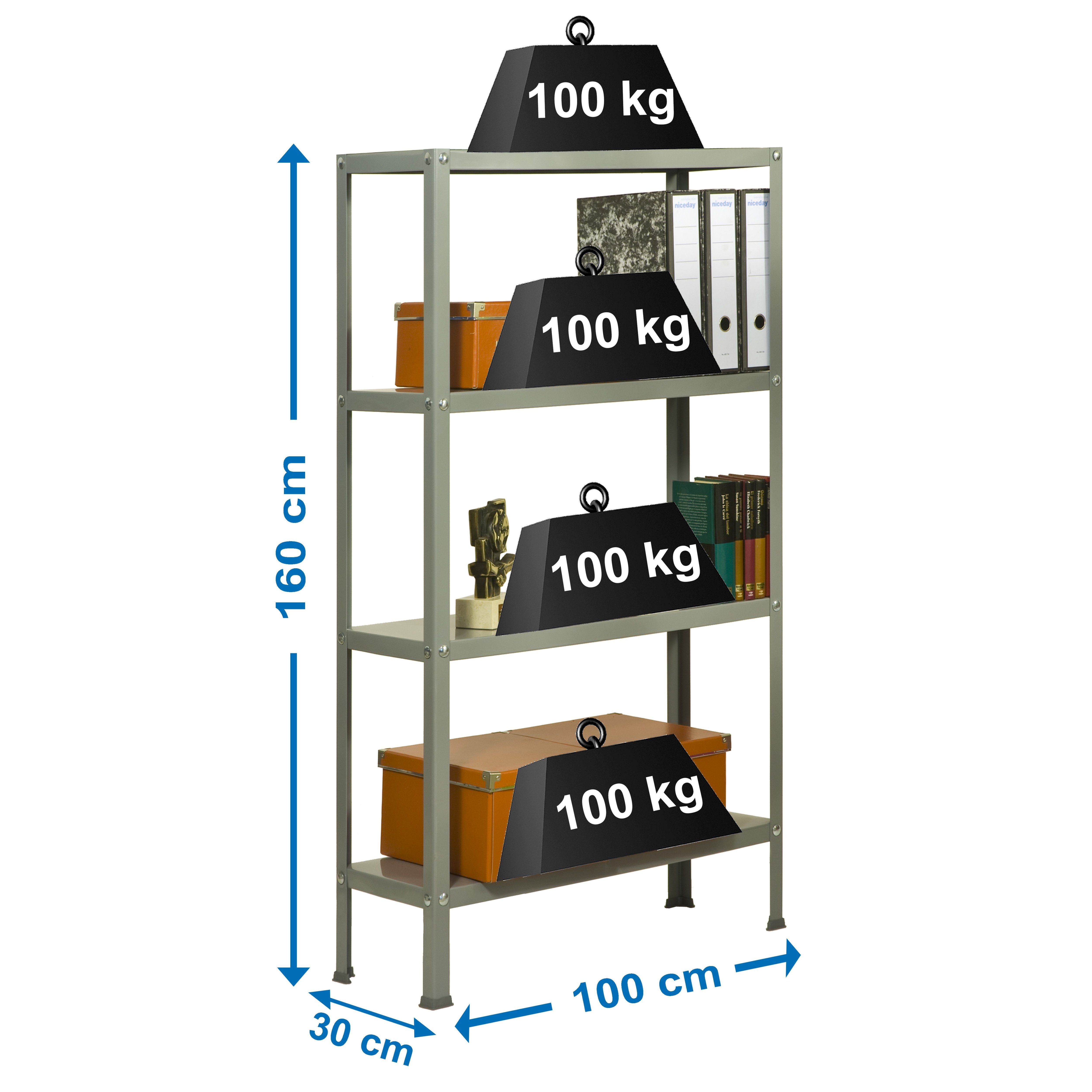 Estantería SIMONRACK Simonhome classic plus 4/300 gris/gris