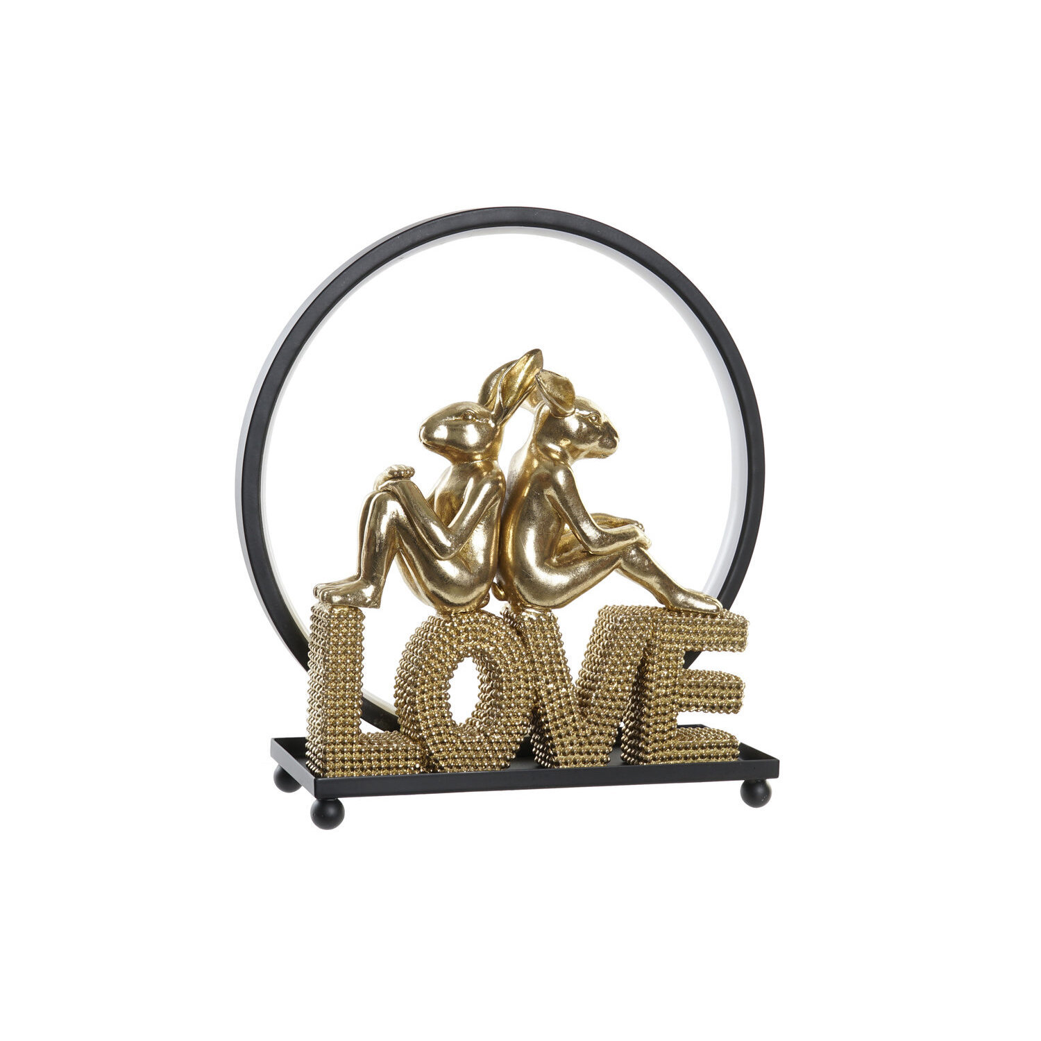 Decoracion luminosa resina 30x11x31,5 love conejit , El mejor complemento para tu hogar.