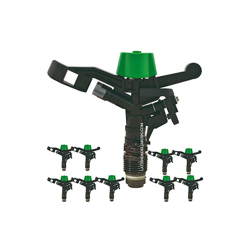 Suinga Aspersor de Riego Agricola Circular 1/2'' Antiheladas | Pack 10 Aspersores con Alcance 8 a 10 m | Aspersor de Jardin 360º