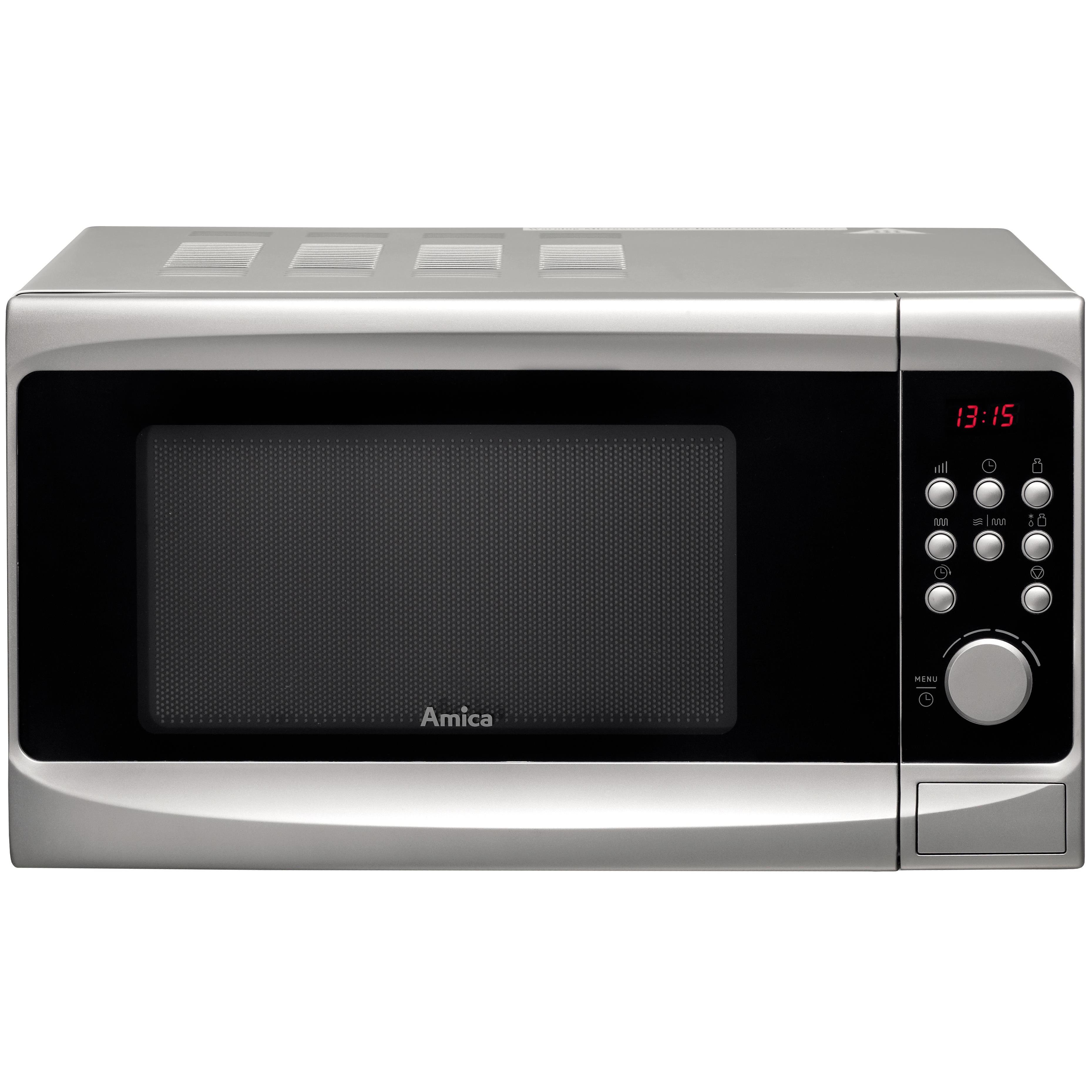 Amica Horno Microondas Independiente Plata 900W 6 Niveles de Potencia