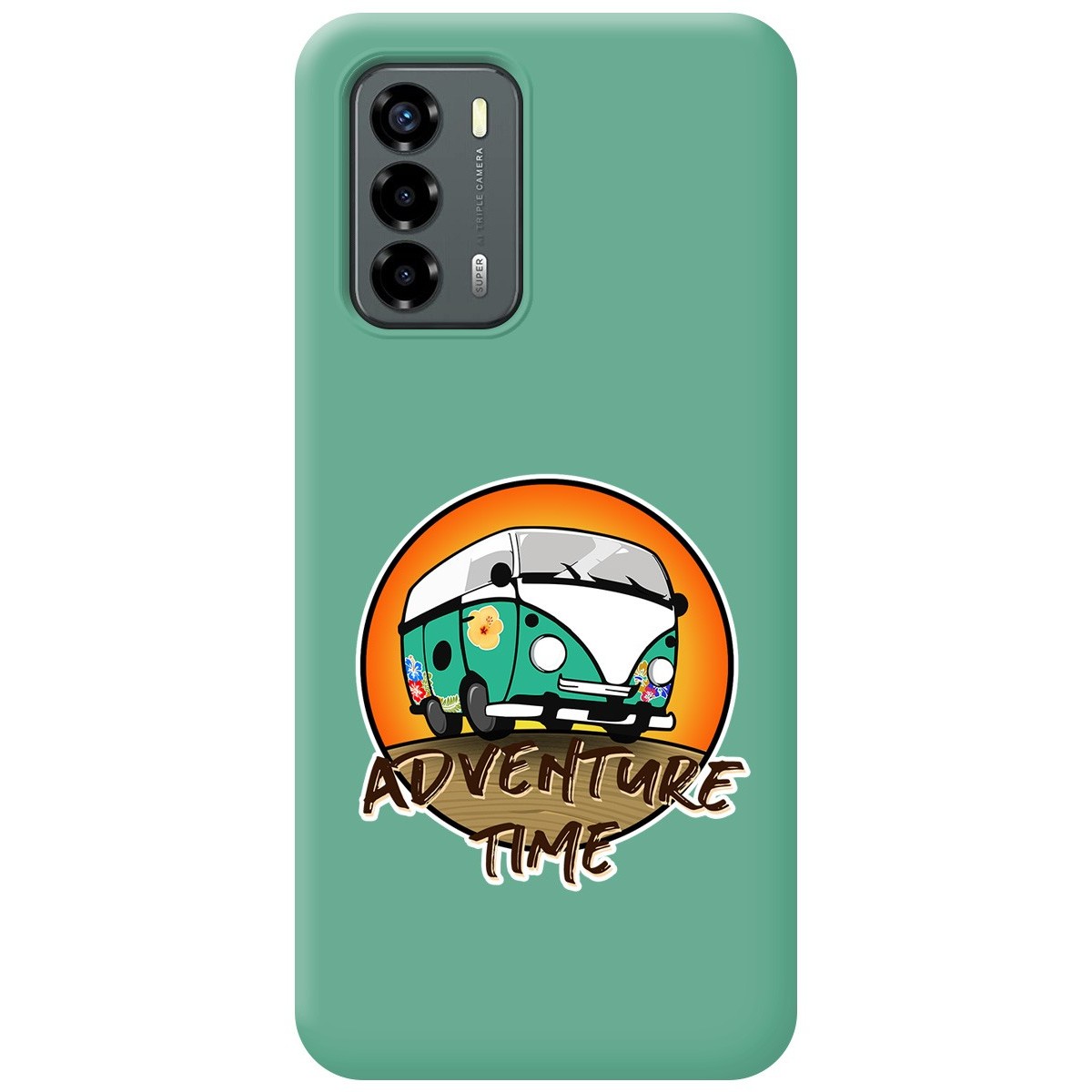 Funda Silicona Líquida Verde para ZTE Blade V40 Vita diseño Adventure Time Dibujos