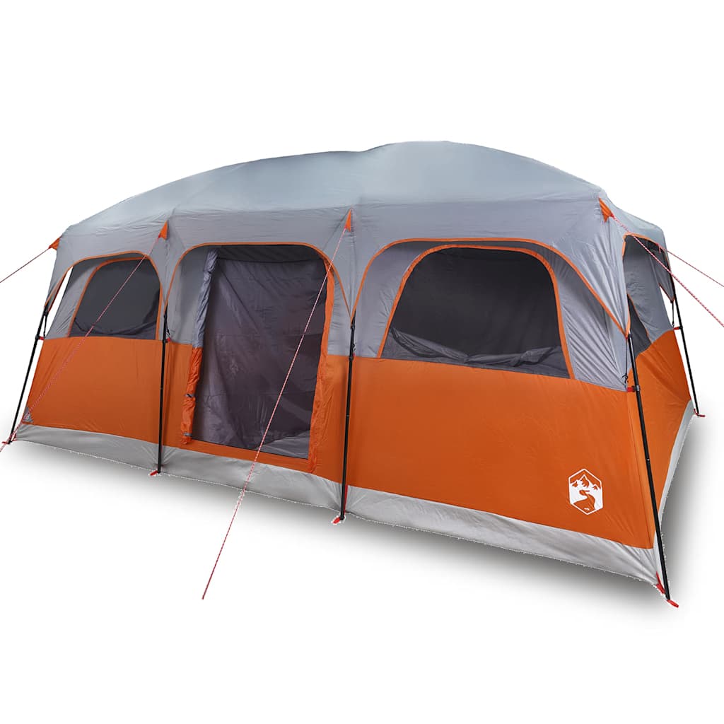 vidaXL Tienda de campaña familiar para 10 personas impermeable gris