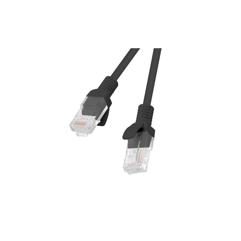 Lanberg - PCU6-10CC-1500-BK cable de red Negro 15 m Cat6 U/UTP (UTP) PCU6-10CC-1500-BK