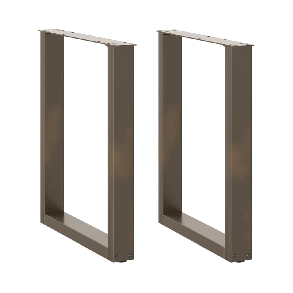 vidaXL Patas para mesa de comedor en forma de U (2 unidades) 70 x (72-73) cm, acero