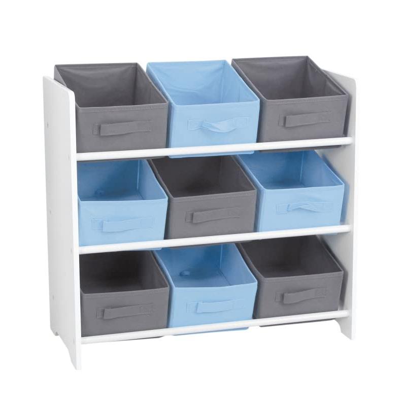 TIENDA EURASIA® Almacenaje Juguetes - Estanteria Resistente de Madera con 9 Cajones Separadores - Mueble de Almacenamiento Juguetes - Medida 63 x 30 x 60 cm - Organizador de Juguetes