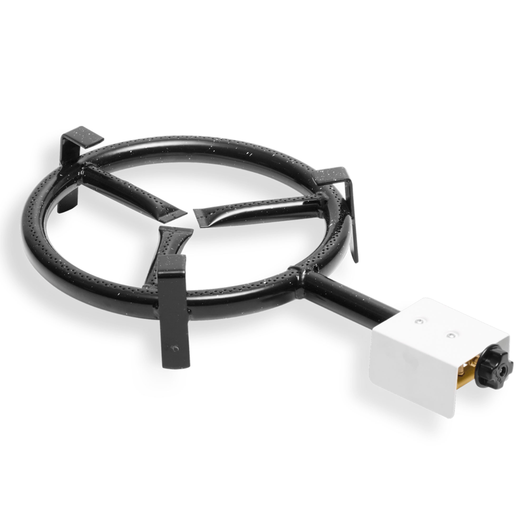 Briebe MOD300 Paellero Aro 30cm, Quemador de Gas Butano, Camping Gas, Rosco para Paellas, Plancha, , Negro