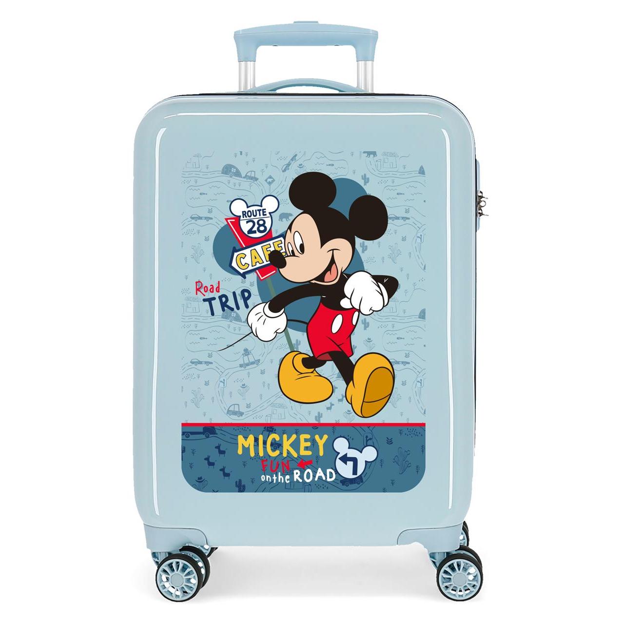 Disney Mickey Maleta De Cabina ABS Rígida Road Trip Azul