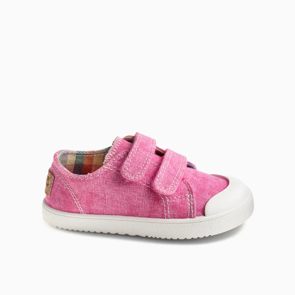 Zapatillas de lona Barefoot rosa de Pablosky, plantilla extraíble superabsorbente y antibacterias, suela flexible y antideslizante.