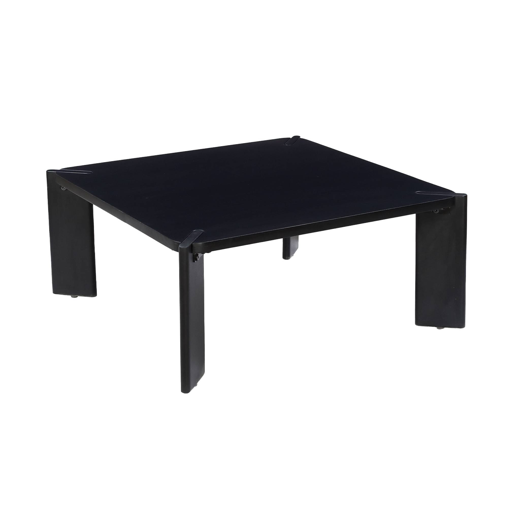 Mesa de centro exótica cuadrada de madera maciza