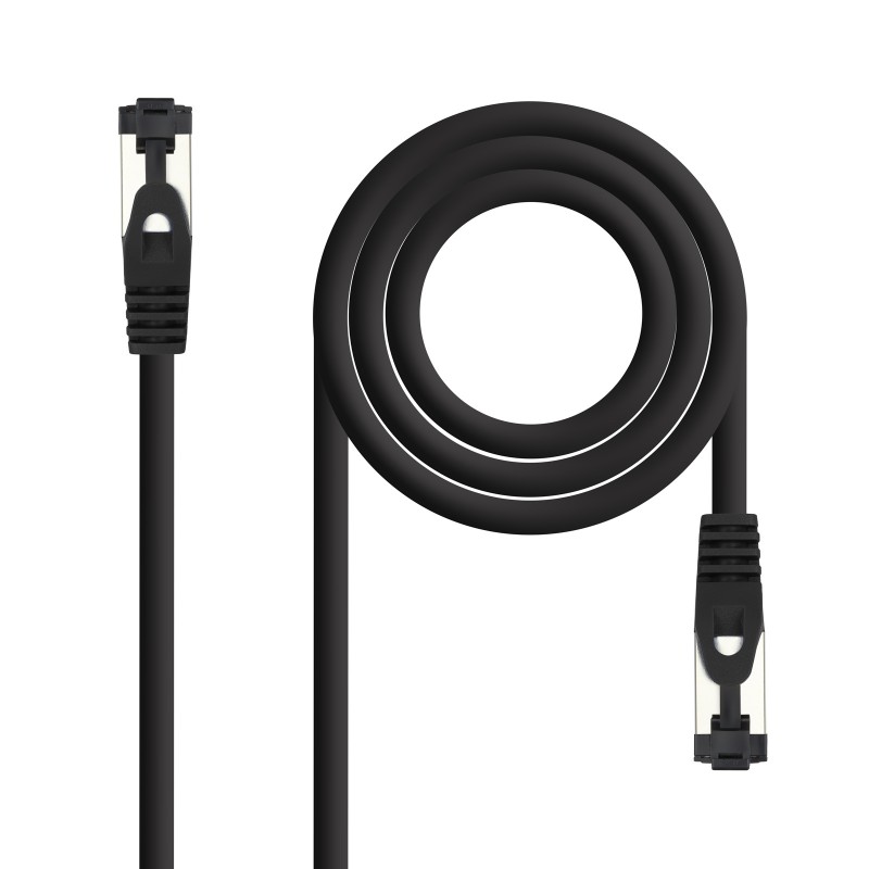Nanocable - Cable de Red Latiguillo Cat.8.1 2GHz LSZH SSTP AWG26, Negro, 3 m 10.20.2003-BK