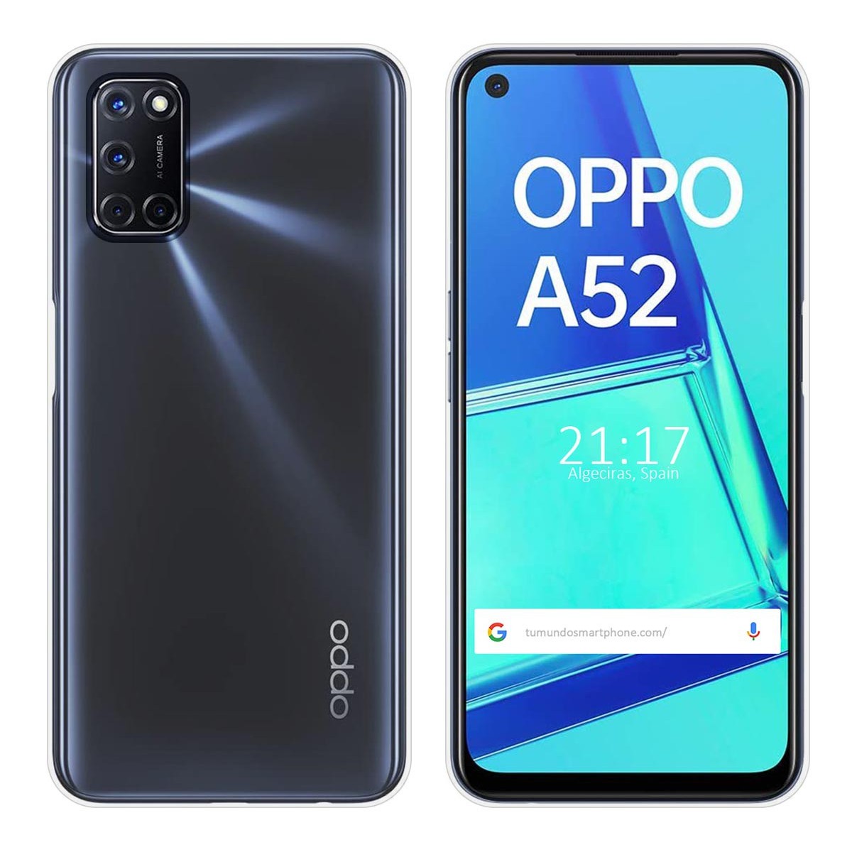 Tumundosmartphone Funda Silicona Gel TPU Transparente para Oppo A52 / Oppo A72