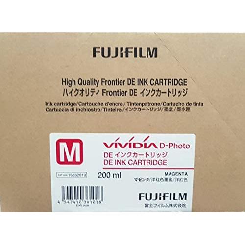 Fujifilm DE Ink Cartridge 200 ml Magenta, refillable printer ink compatible with various models, features a chip tank for enhanced functionality.