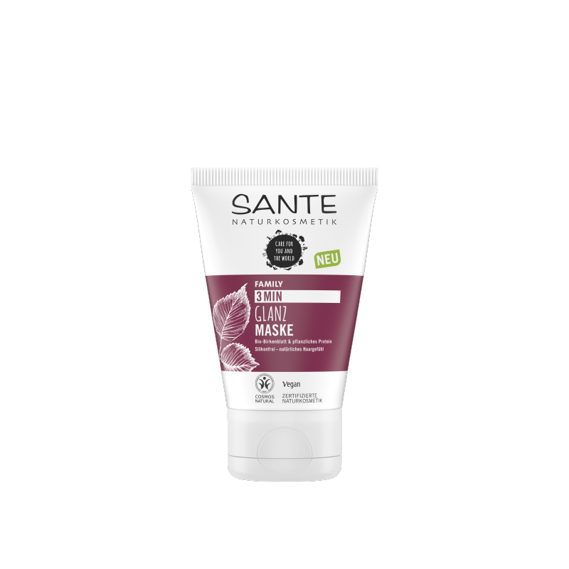 Mascarilla 3 brillo family abedul bio & proteina vegetal 100 ml Sante