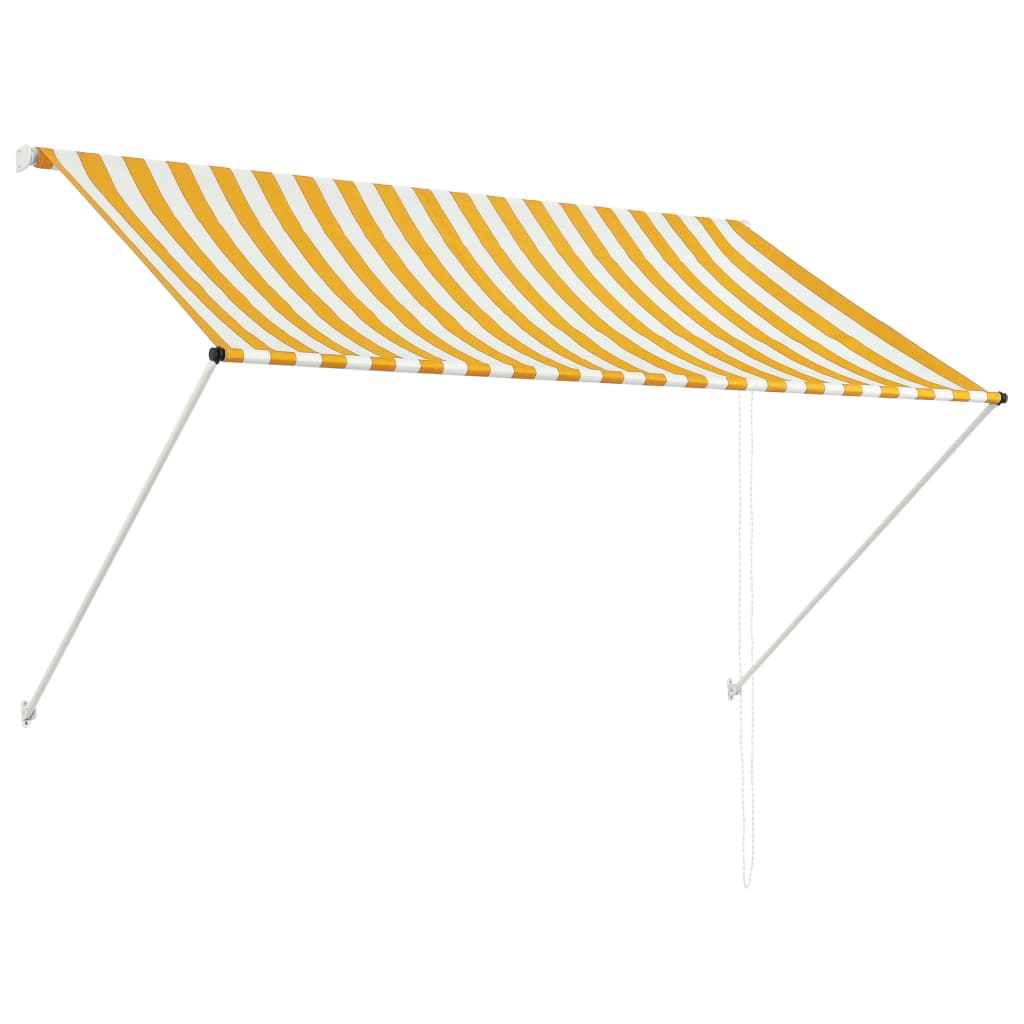 vidaXL Toldo retráctil 200x150 cm Color Azul, Amarillo, Antracita Protección Rayos UV para Terraza Patio Exterior Jardín