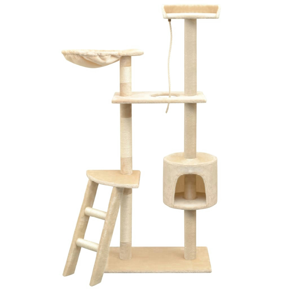vidaXL RASCADOR PARA GATOS CON POSTE RASCADOR DE SISAL 150 CM BEIGE