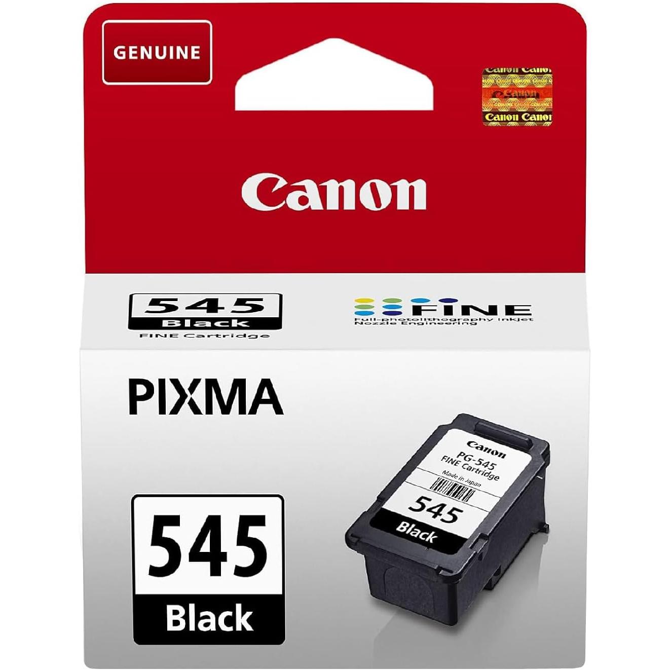 Canon PG-545 Cartucho de Tinta Original Negro, Compatible con Impresoras Pixma MG3050, MG3051, TR4551, TR4550, TS3350, TS3351,  TS3352, TS3450, TS3451, TS3452, TS3355, TR4650, TR4651