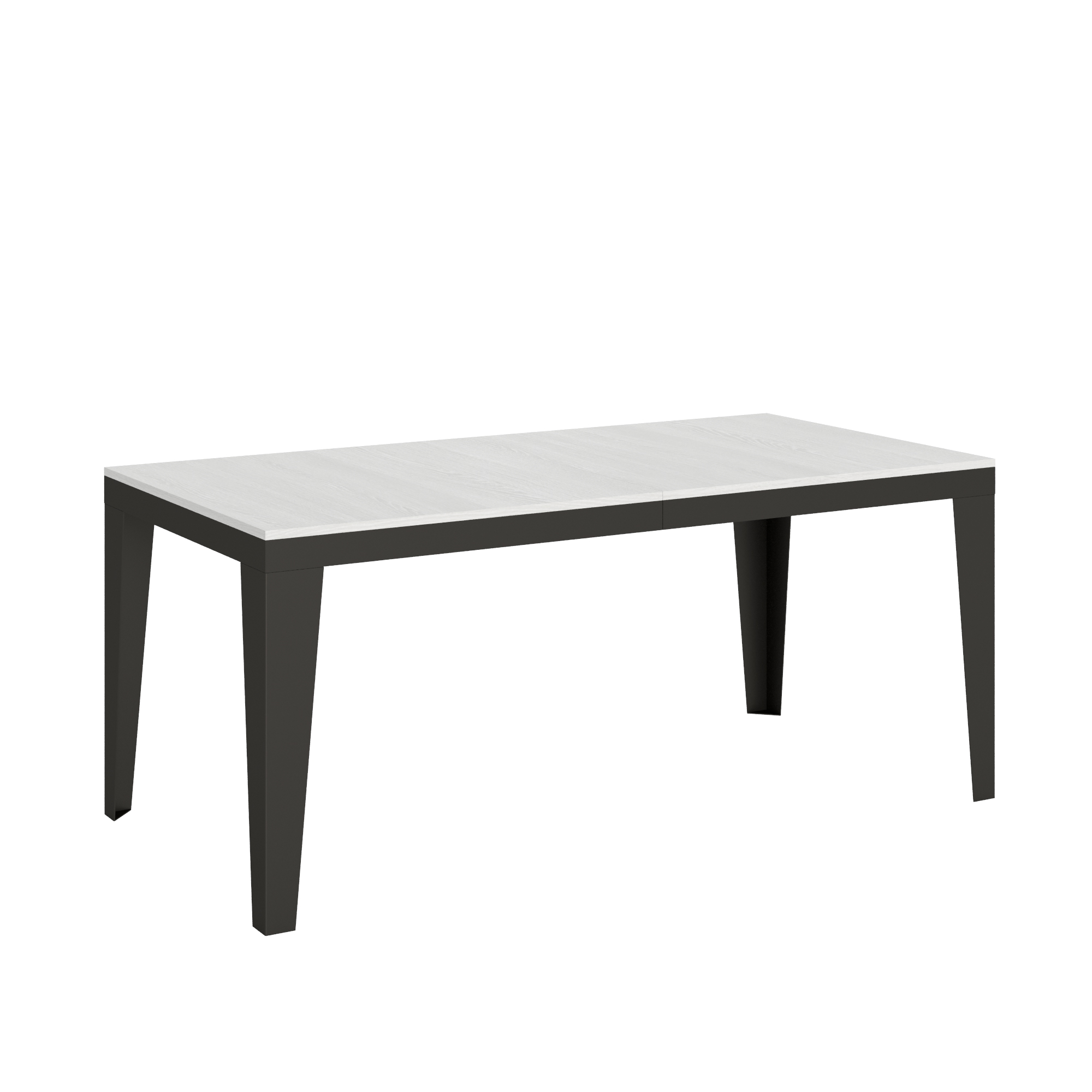 Mesa extensible 90x180/284 cm Flame Evolution Estructura Fresno Blanco Antracita - Itamoby