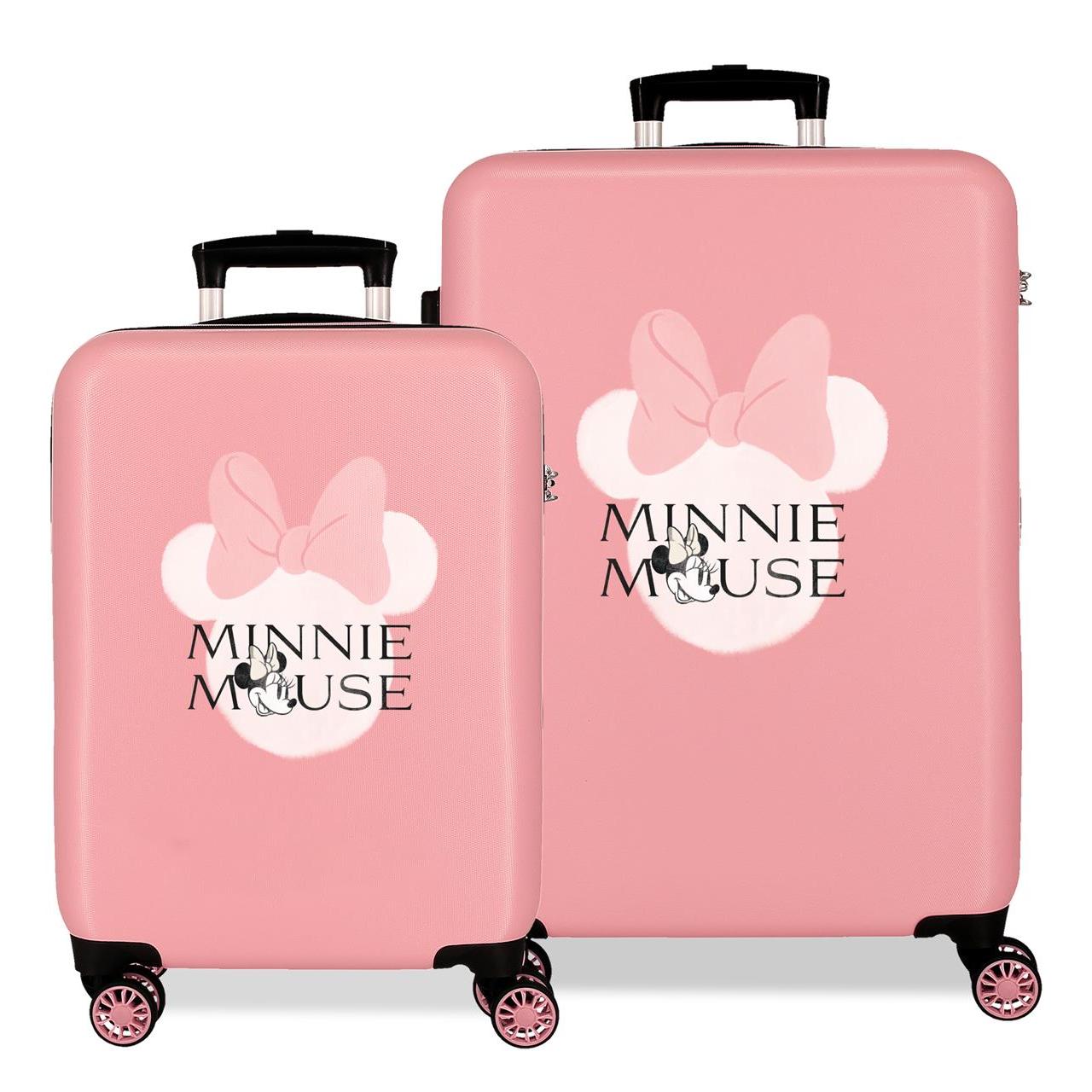 Juego de maletas Disney Minnie Heads ABS con capacidad de 68,77L Nude