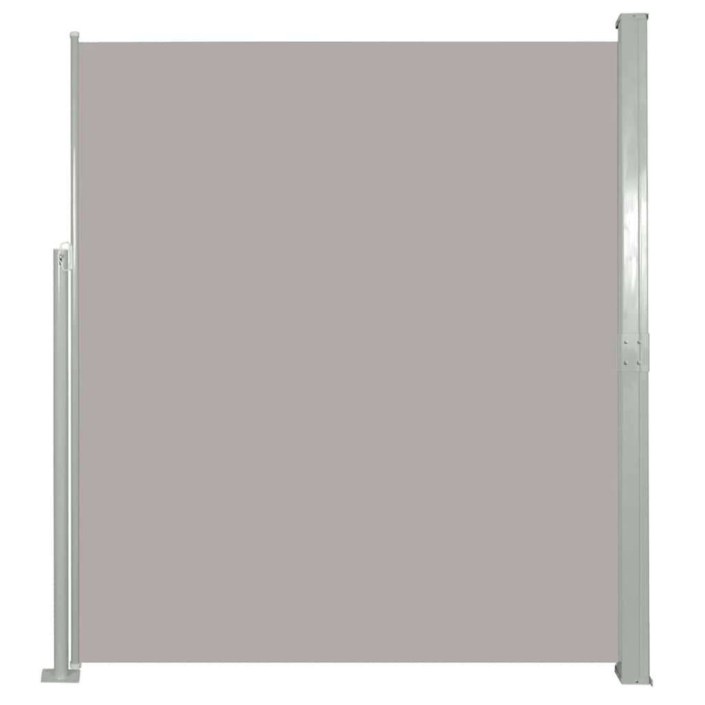 vidaXL Toldo lateral retráctil de jardín gris 140x500 cm