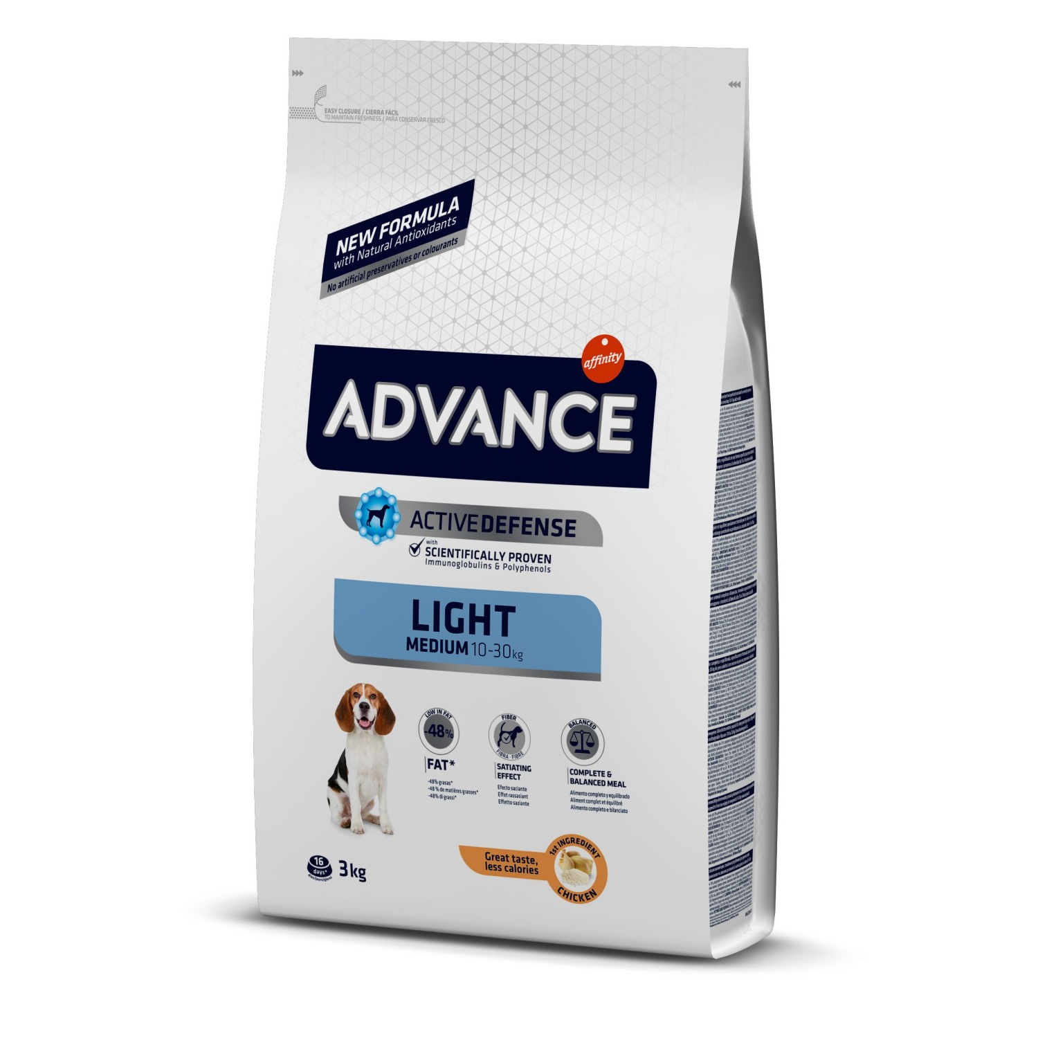 Advance Alimento para Perros de Raza Mediana con Sobrepeso o Tendencia a la Obesidad Medium Light 3 Kg