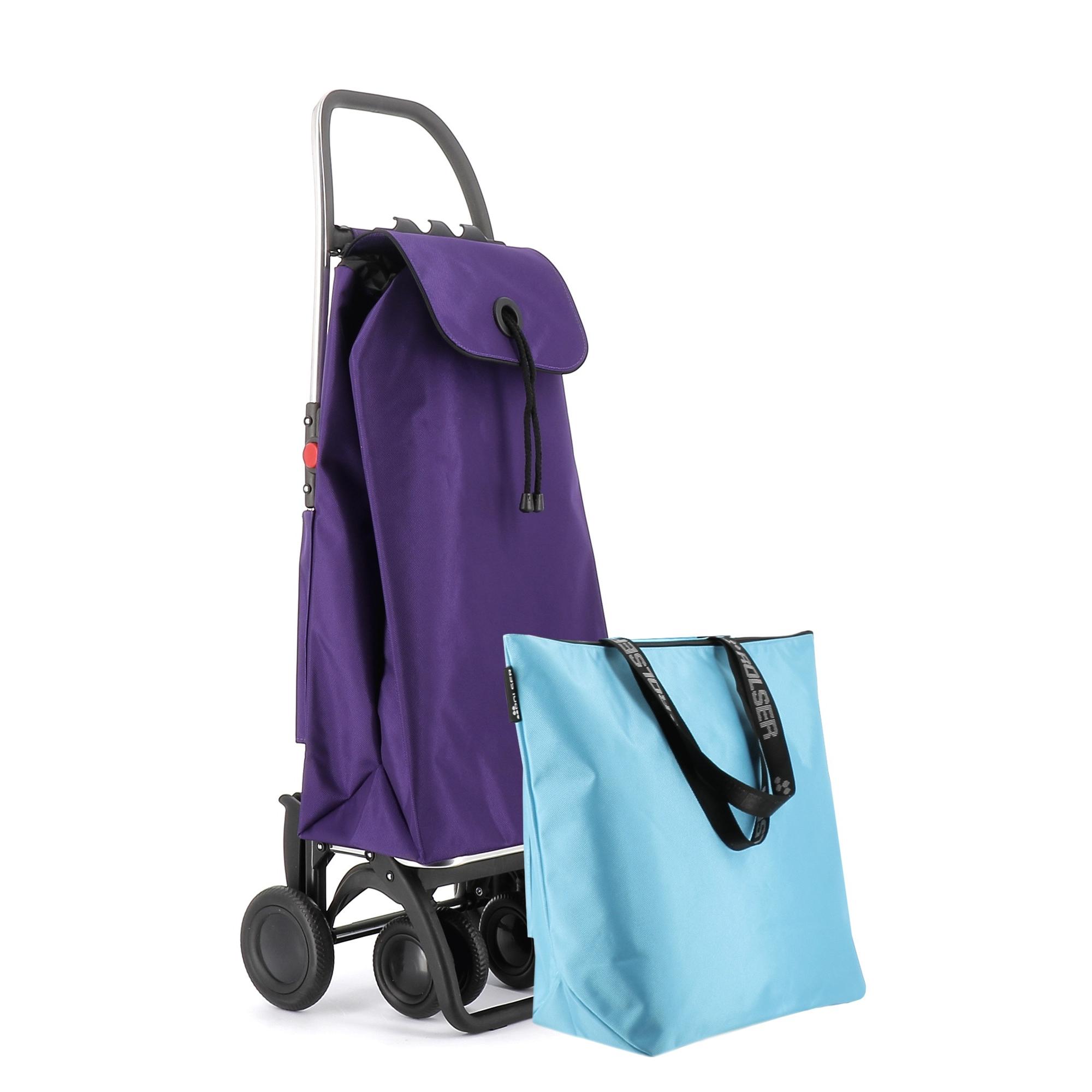 Combo Carro Rolser I Max Mf 4 Ruedas 2 Giratorias Plegable Bolsa Extra