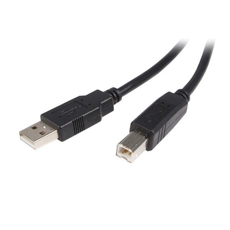 StarTech.com - Cable USB de 2m para Impresora - USB A Macho a USB B Macho - Adaptador Negro USB2HAB2M