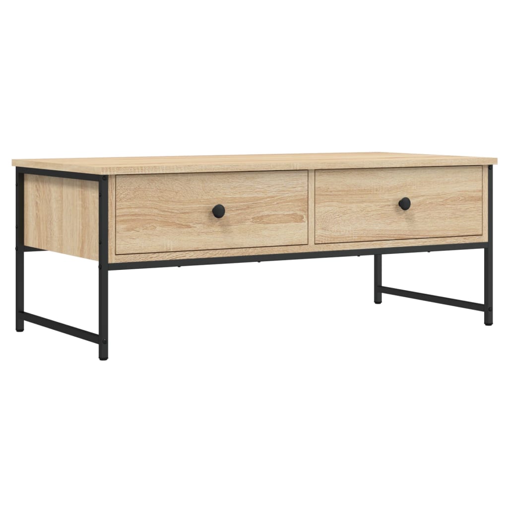 Vidaxl Mesa de Centro Madera de Ingeniería 101x49x39,5 Cm Negro