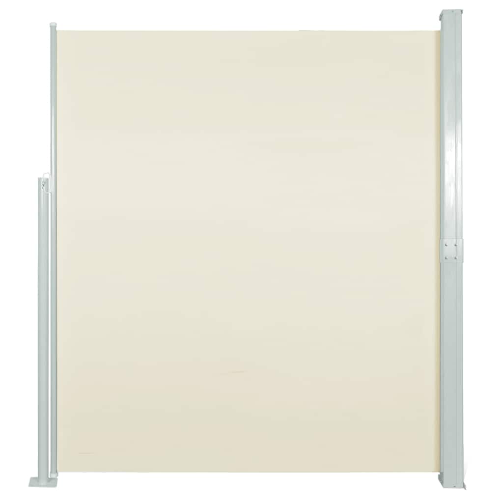 vidaXL Toldo lateral retráctil de jardín color crema 140x500 cm