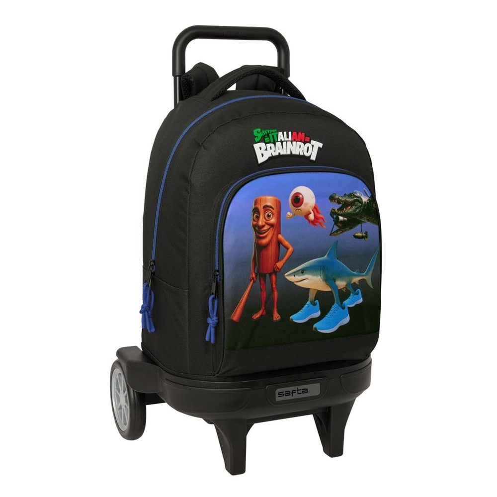 Mochila Gde. C/Ruedas Compact Evol. Ext. Brainrot 33x45x22Cm (Safta 612620218)