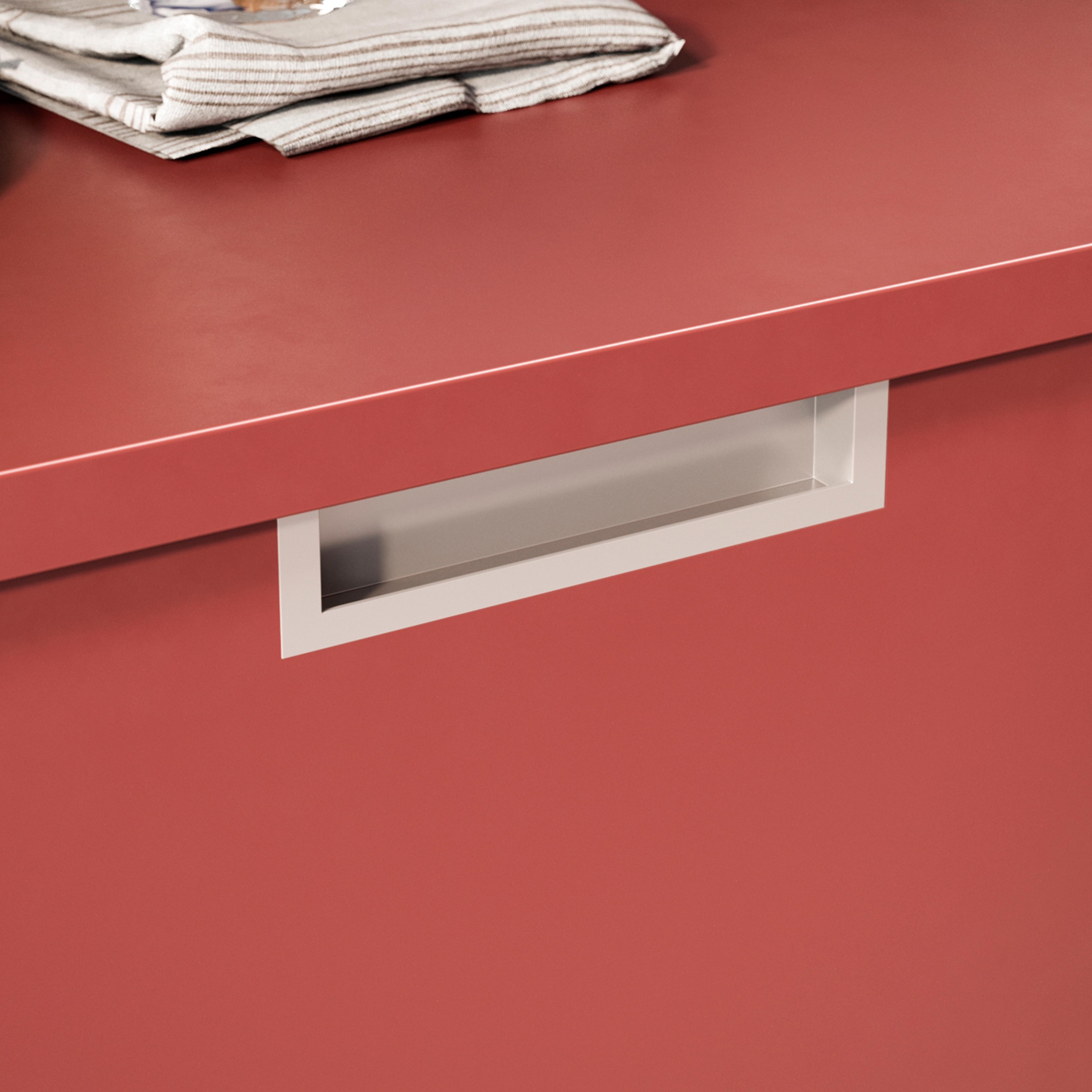 Lote de 10 tiradores para mueble modena, l137mm, intereje 128mm, zamak, pintado aluminio