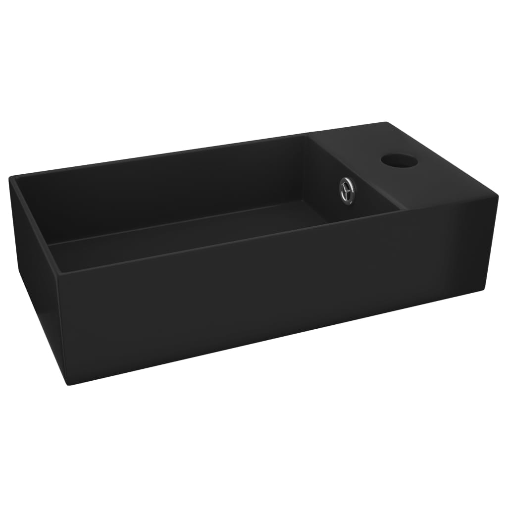 vidaXL Lavabo con rebosadero cerámica 49x25x15 cm
