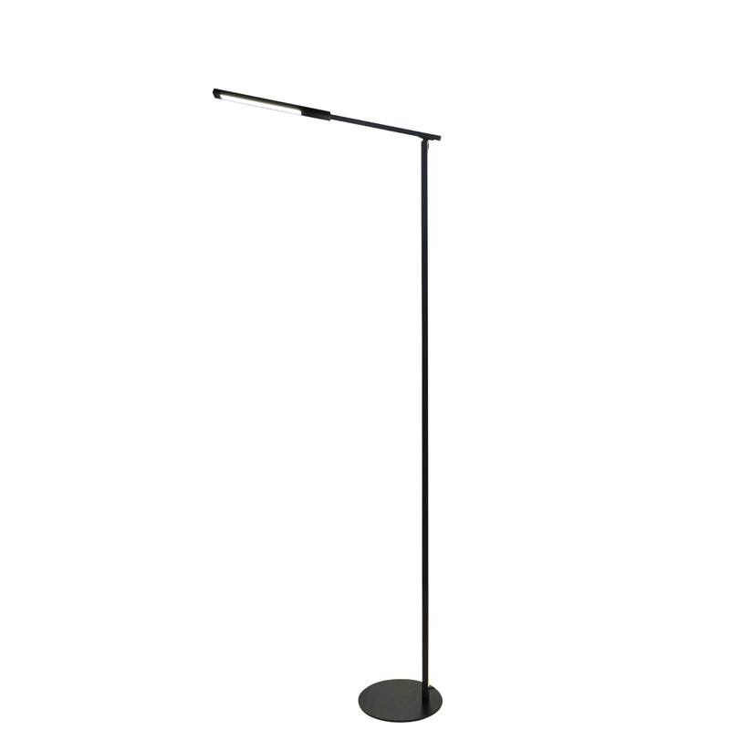Ideal - Lámpara de pie LED negra orientable de metal H.130 cm Fabas Luce - Luz LED integrada de 10W CCT (3000K 4000K 5000K 6000K)