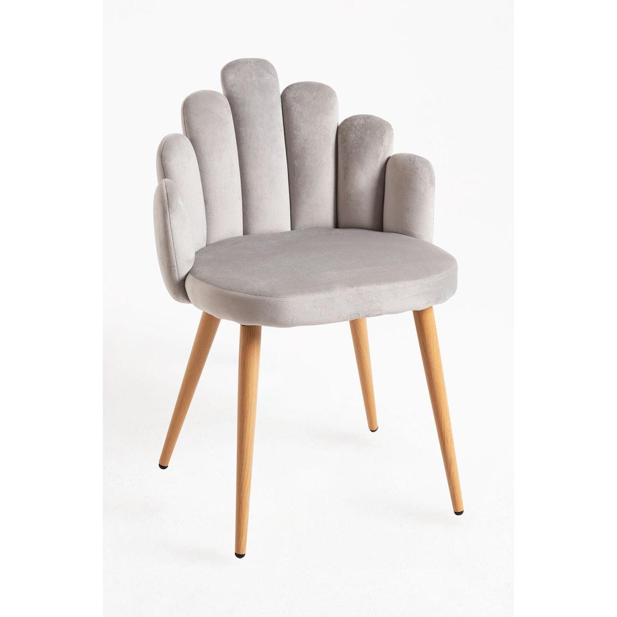 Regalos Miguel - Sillas Comedor - Silla Hand Terciopelo - Gris