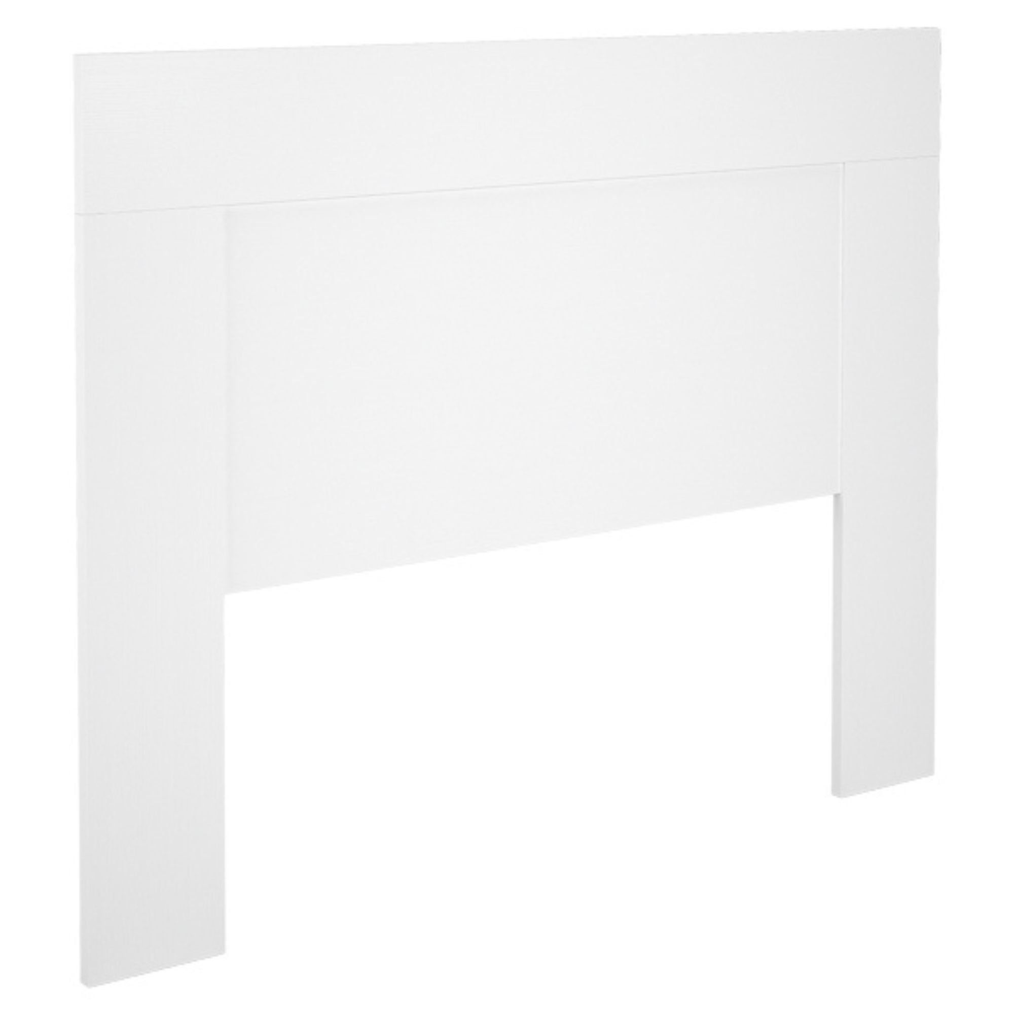Cabezal para Cama de Matrimonio con patas, Color Blanco, Medidas: 160 cm (Ancho) x 130 cm (Alto) x 2,5 cm (Fondo)