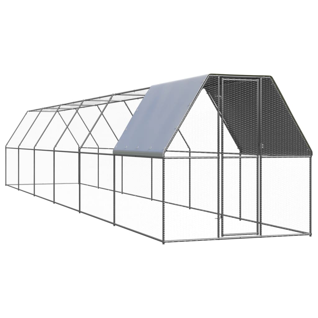 vidaXL Jaula gallinero de exterior de acero galvanizado Multitalle