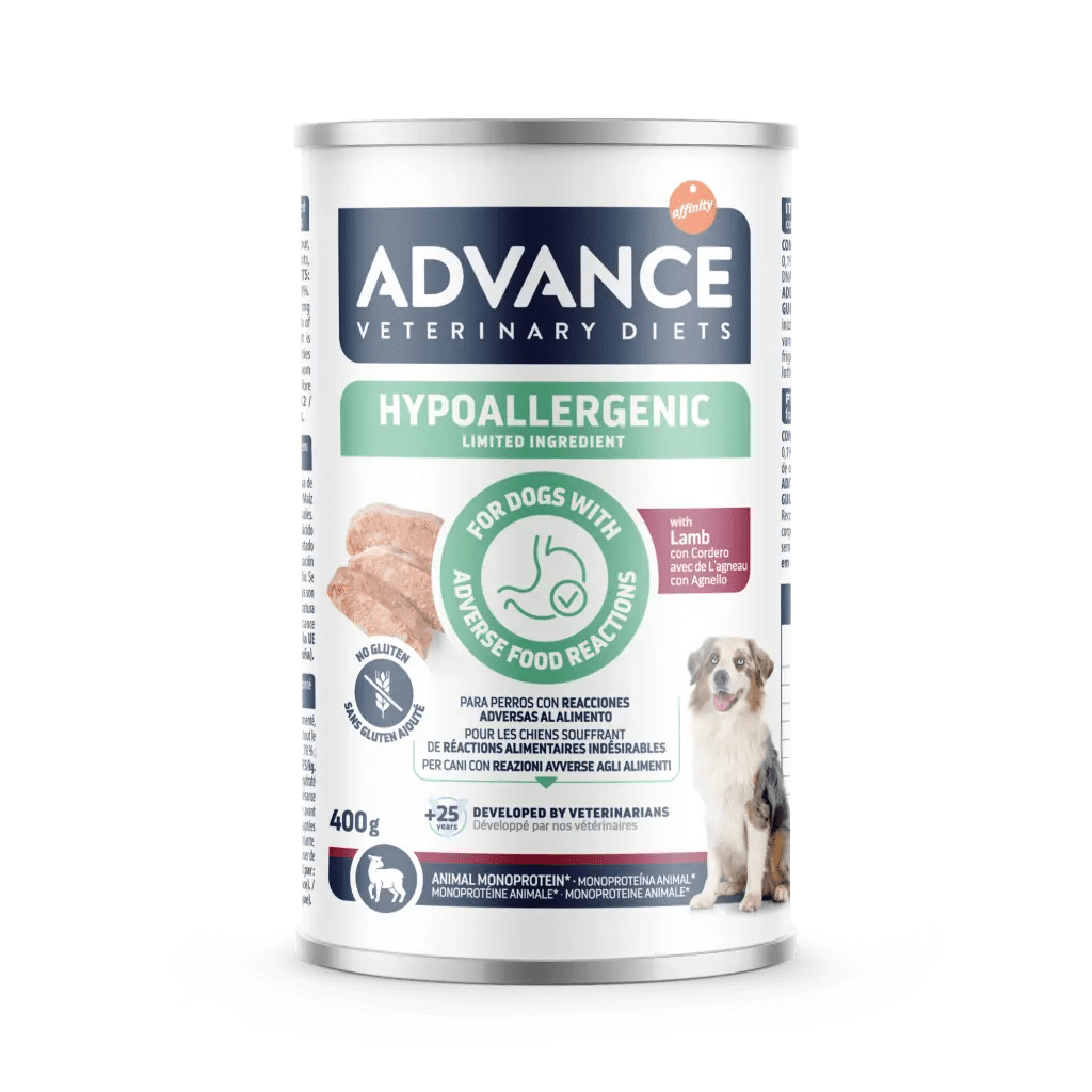 Advance Hypoallergenic Limited Ingredients - Cordero - Alimento Húmedo Completo y Equilibrado Monoproteico - 400 g