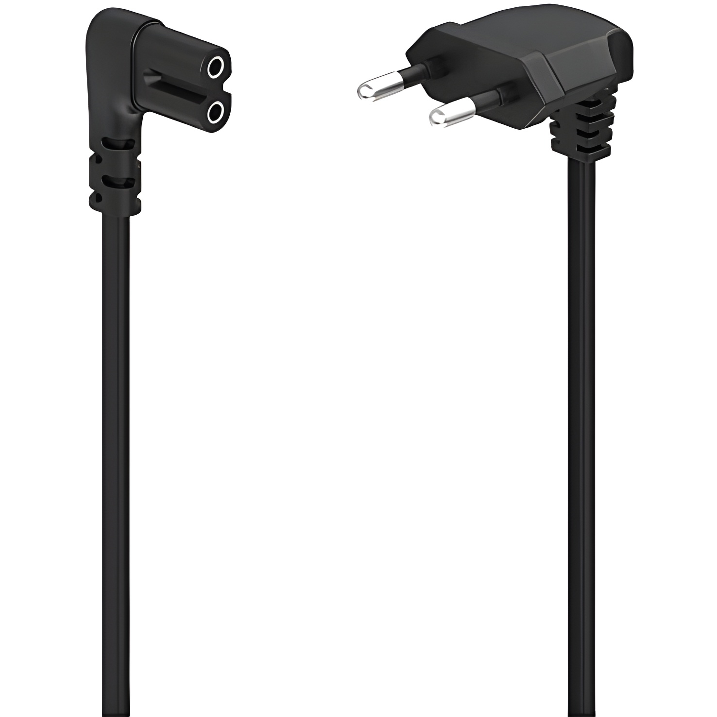 Hama Cable de Corriente Universal 2 Polos Enchufe Europeo 1.5m 230 V Negro