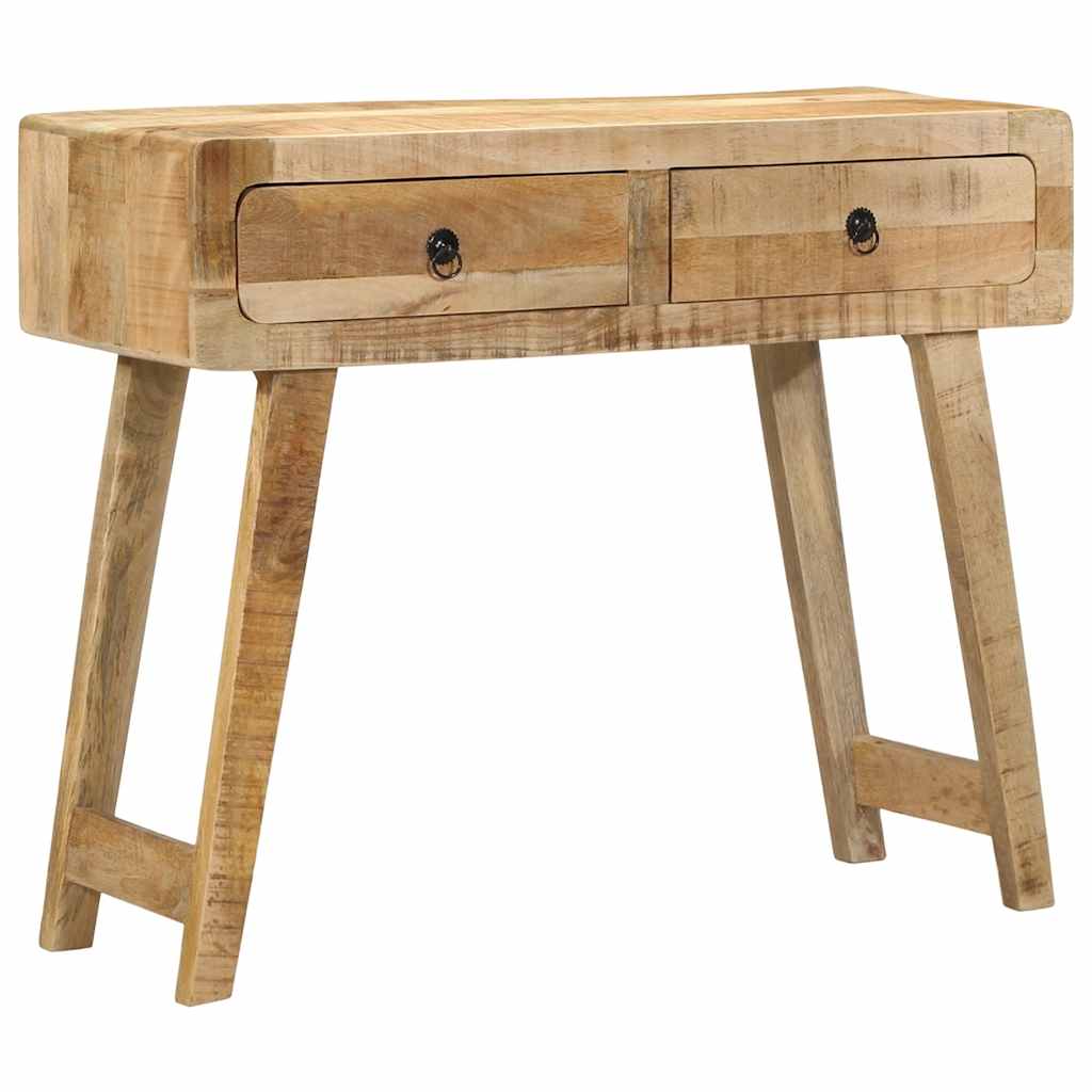 vidaXL Mesa consola 90x32x75 cm en material Madera maciza de mango rugosa/madera maciza reciclada | estructura resistente ideal para salón dormitorio o estudio