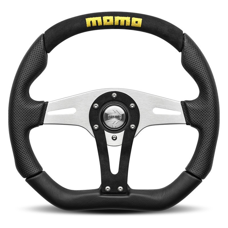 VOLANTE MOMO TREK 350 MM CUERO Y ALCANTARA