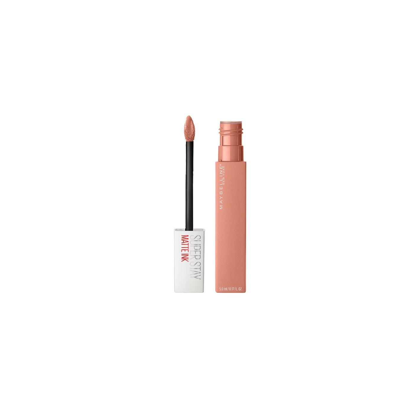 Maybelline New York - Superstay Matte Ink Nude Lipstick, long-lasting liquid lipstick with high-precision applicator, provides moisturizing lip color that doesn't dry or crack.